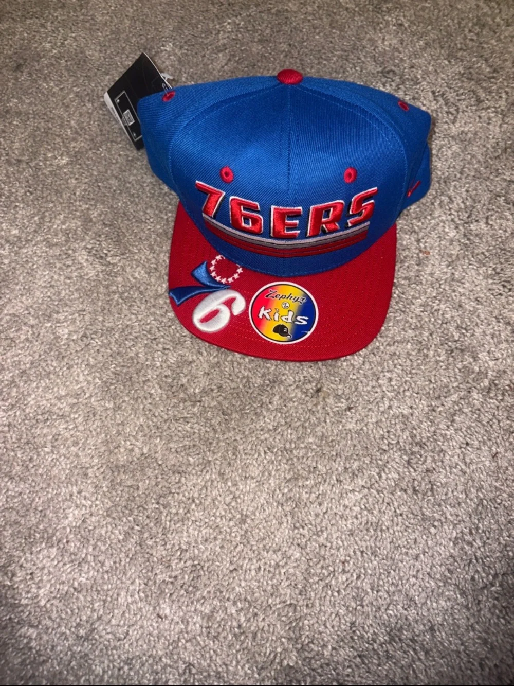 Zephyr Kids 76ERS Snapback Hat - Blue & Red Philadelphia new
